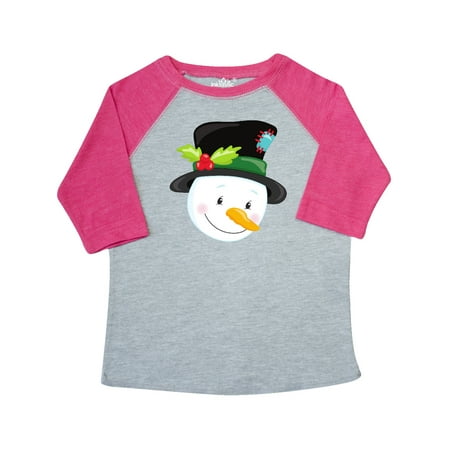 

Inktastic Snowman With Hat Carrot Nose White Snowman Gift Toddler Boy or Toddler Girl T-Shirt