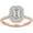 Rose, variant on Halo Emerald Cut Diamond Wedding Engagement Ring For Women In 925 Sterling Silver 14K Yellow Gold Plating