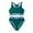 Dark Green, variant on SGMVNU Girls Swimsuits 2 Piece Set Kids Bathing Suit Bikini Top Bottom 2Pcs Girls' Swimwear Set Beach Swimwear for Age 12-13 Years Kids, Mint Green