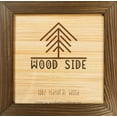thumbnail image 4 of Rustic Wooden Square Picture Frames 8x8 - Set of 2-100% Natural Solid Eco Wood with Real Glass for Wall Mounting and Tabletop Photo Frame - Brown, 4 of 8