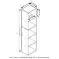 thumbnail image 4 of Furinno Luder Bibliothèque / Livre / Rangement, Cube à 5 Niveaux, Blanc, 4 of 5