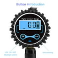 thumbnail image 4 of Manomètre Numérique de Pression des Pneus avec Écran Rétroéclairé LCD, 4 Unités PSI KPA Bar Kg/cm2, Acier Inoxydable Robuste, Lecture Précise pour Pneus de Voiture Camion Motocyclette Vélo, Gonfleur Auto avec Valve de Purge, 4 of 8