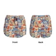 thumbnail image 3 of Salouo Set Of Travel Vintage Print Women's 2 in 1 Running Shorts Double-Layer Shorts Athletic Workout Gym Yoga Shorts Running Shorts for Women-Large, 3 of 7