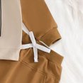 thumbnail image 4 of TOWED22 Toddler Baby Boy Clothes Fall Winter Sweatshirt Pants 2 Piece Set Infant Color Block Long Sleeve Top Suit Outfits,Brown,6-12 M, 4 of 7