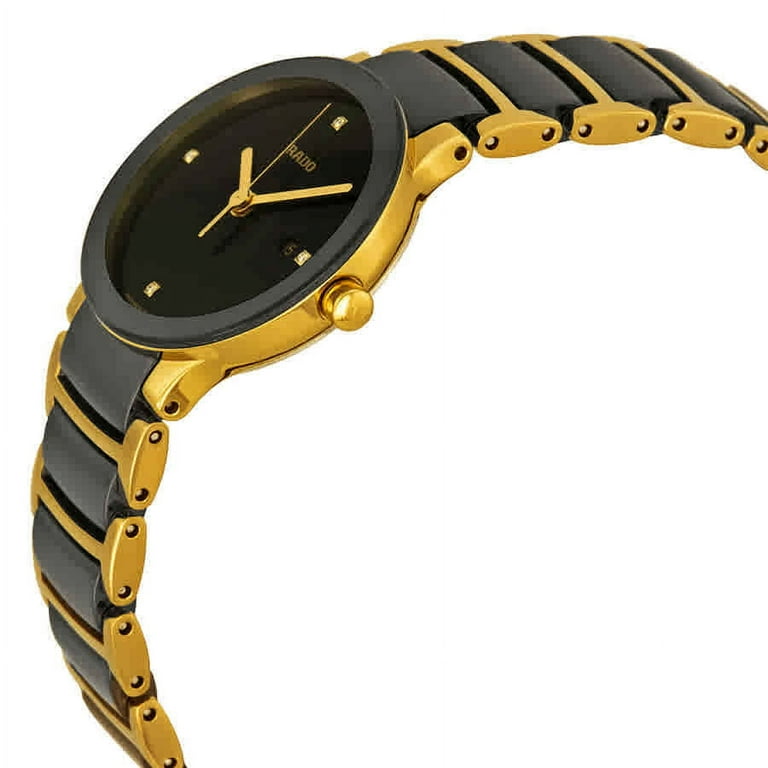 Rado Centrix Jubile Black Dial Two-tone Ladies Watch