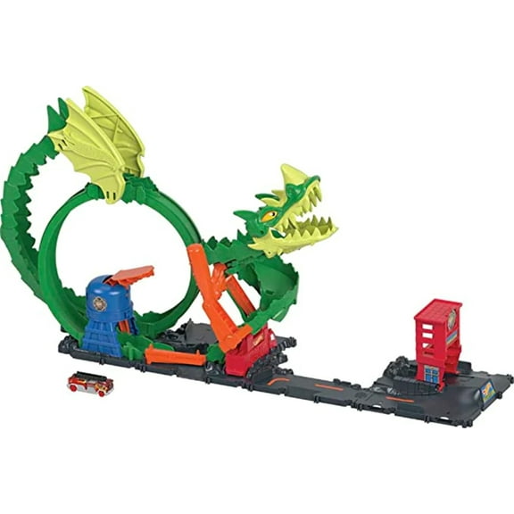 Hot Wheels Dragon Drive Firefight Playset