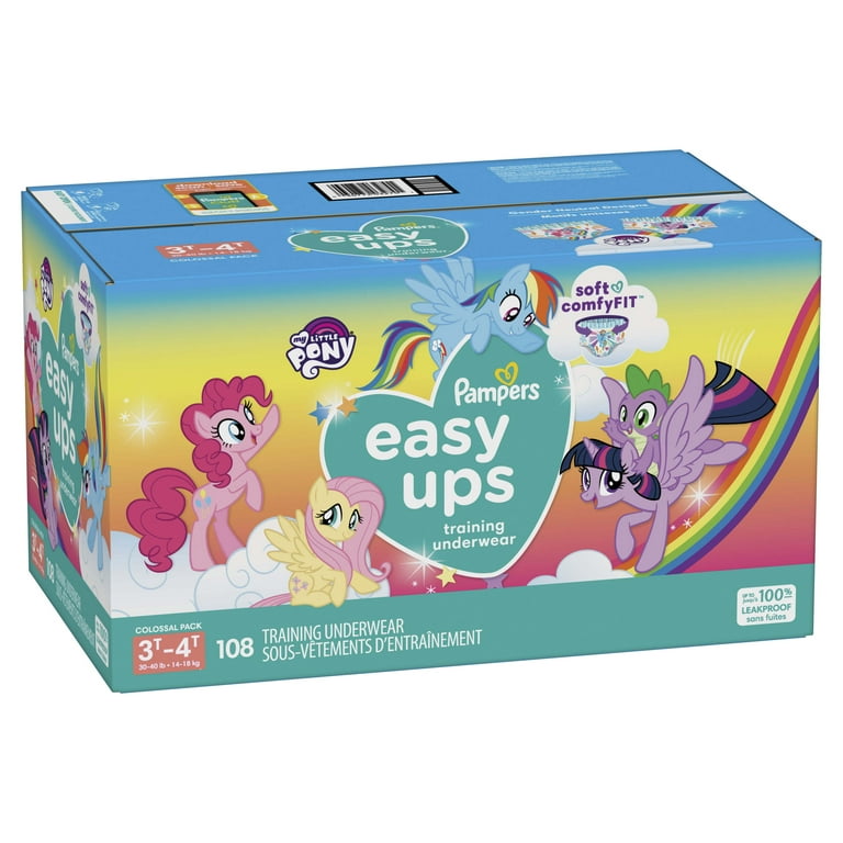 Pampers Easy Ups My Little Pony Training Pants Toddler Girls 3T/4T 108 Ct  (Select for More Options) 