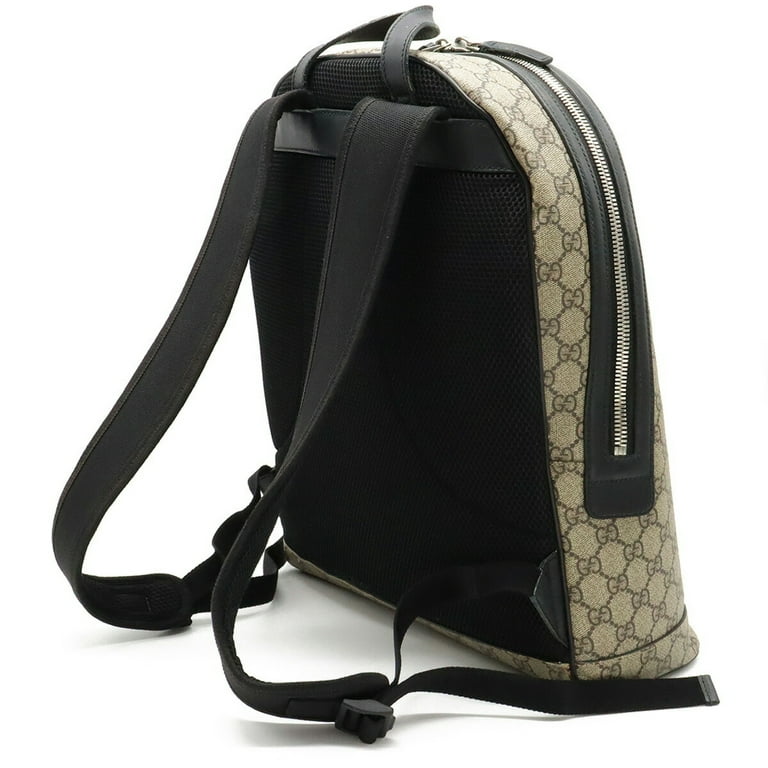 Gucci Backpack Bag GG Supreme Canvas Trolley Beige