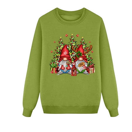 

Family Picture Outfits Christmas Sweatshirts For Long Sleeve Cute Pullover For Matching For Festival Party Family Gathering Casual Pajamas Set Green 4Y
