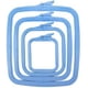 thumbnail image 1 of Juego de aros cuadrados de plástico azul Nurge para bordar, 4 unidades, 1 of 9