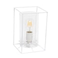 thumbnail image 1 of Lalia Home White Framed Table Lamp with Clear Cylinder Glass Shade&amp;#44; Small, 1 of 4