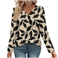 thumbnail image 2 of Xuniizn Womens Tops Women's Long Sleeve Tops Floral Tunics V Neck Blouses Fashion Casual Tops, Fall Clothes 2025, 2 of 7