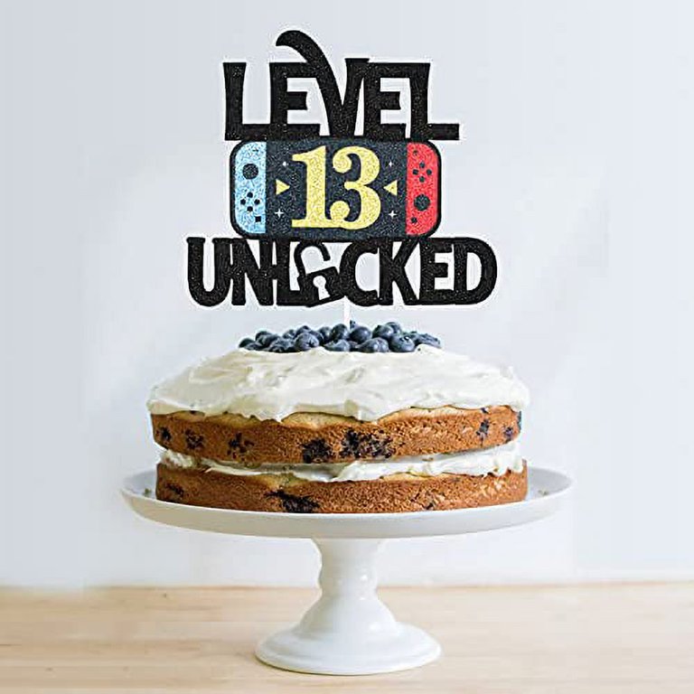 Video Game Happy 13th Birthday Cake Topper - Video Game Boy's 13th