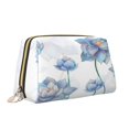 thumbnail image 2 of Gaeub Pale Blue Lotus Flowers Printed Travel Cosmetic Bag,Makeup Bag, Large Capacity Toiletry Bag for Women, Portable Pouch Make Up Organizer with Zipper and Divider, 2 of 8