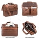 thumbnail image 5 of Bolsa de mensajero Seyfocnia para hombre de piel sintética 17.3 pulgadas resistente al agua, 5 of 5