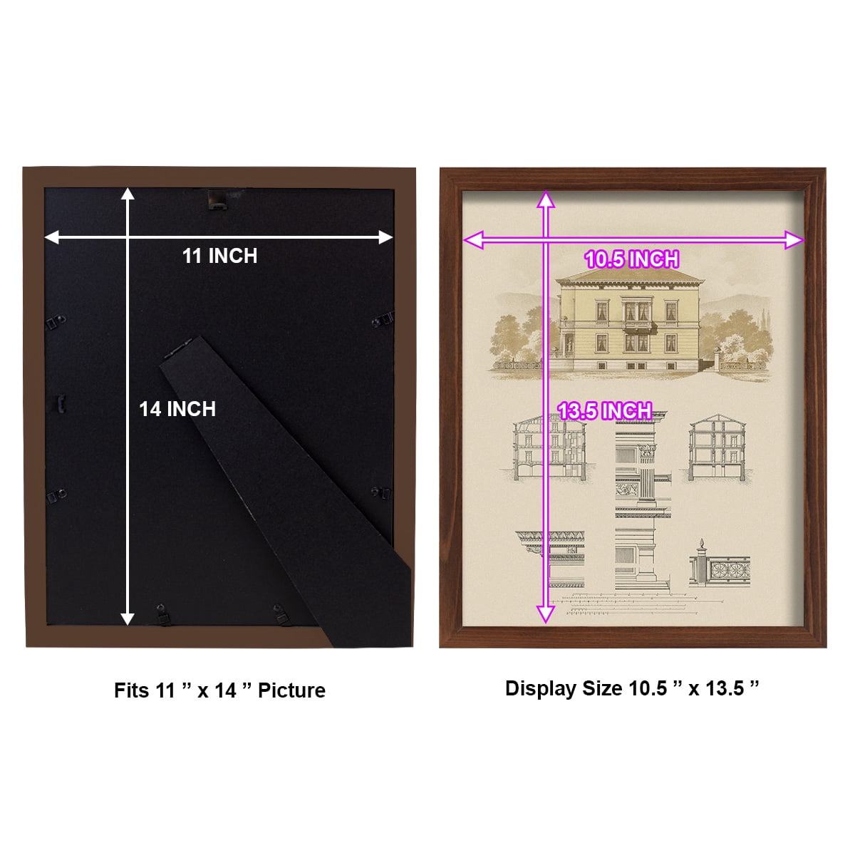 Estate and Plan II -Framed Print w/glass-Chestnut