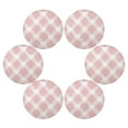thumbnail image 3 of 15.4inch Round Placemats, DIY Printing Design, Suitable for Kitchen, Table Party Decoration Pink Gingham Pattern, 3 of 7
