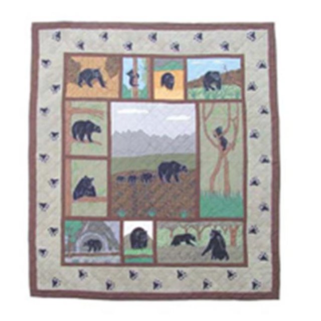 Patch Magic QTBCTY Bear Country- Quilt Twin 65 x 85 in.