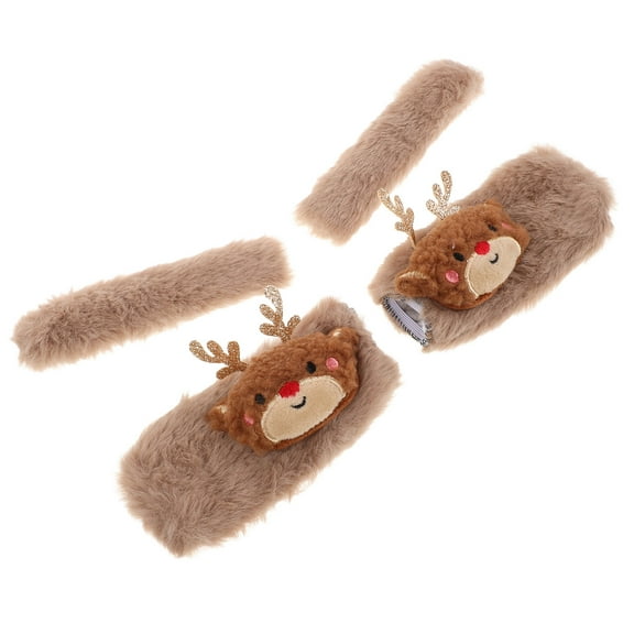 Worgeous 1 Pair Winter Motorcycle Handlebar Covers Plush Hand Grips Windproof Bicycles Handlebar Wrap for Cold Weather Riding