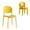 Yellow, variant on XDECO Modern Stackable Dining Chair Set of 4, Simple Dining Side Chair with Anti-slip Pads for Indoor, Outdoor, Courtyard and Home, Ice Blue
