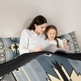 thumbnail image 5 of Homewish Southwestern Aztec Geometric Full Size Comforter Sets,Retro Rhombus Stripe Bedding Comforter Set,Gray Beige Teal Bedding Sets For Boys Kids,Microfiber Bedroom Decor Reversible,3-Piece, 5 of 8