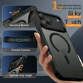thumbnail image 3 of BENTOBEN Case for iPhone 17 Pro Max 6.9" Compatible with Mag-Safe Metal Frame Slim Tpu Pc Matte Shockproof Black, 3 of 7