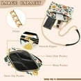 thumbnail image 3 of FORMRS Women Crossbody Purse with Chain Strap Vegan Leather Shoulder Handbag, Retro Colorful Flowers, 3 of 7