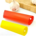thumbnail image 3 of 2 Set Silicone Garlic Peeler Easy Roller Tube Useful Garlic Odorfree Kitchen Tool (Black,Green), 3 of 7