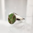 thumbnail image 3 of Green Copper Turquoise Mens Ring, Natural Green Copper Turquoise, Silver Jewelry, 925 Silver Ring, Birthday Gift, Heavy Mens Ring, Plain Solid Boyfriend Ring, Christmas, Simple Mens Signet Ring, 3 of 8