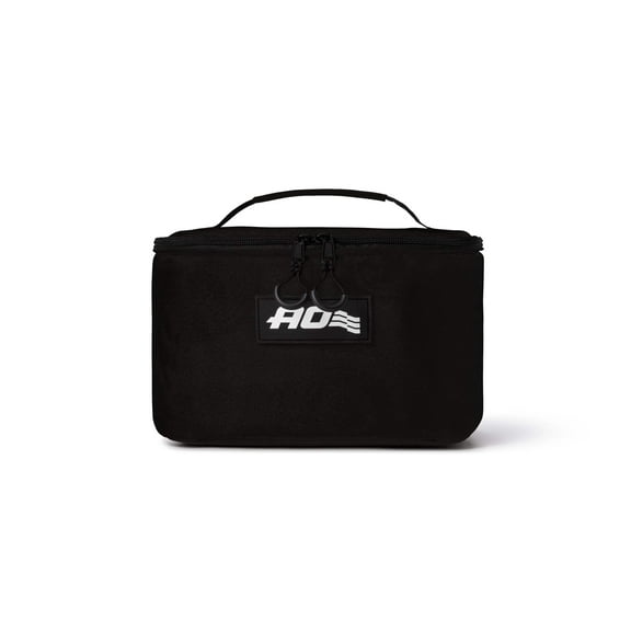 AO Coolers Pack N' Go Canvas Lunchbox Soft Cooler with High-Density Insulation, Black, 6-Can