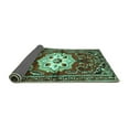 thumbnail image 2 of Ahgly Company Indoor Square Persian Turquoise Blue Traditional Area Rugs, 5' Square, 2 of 4