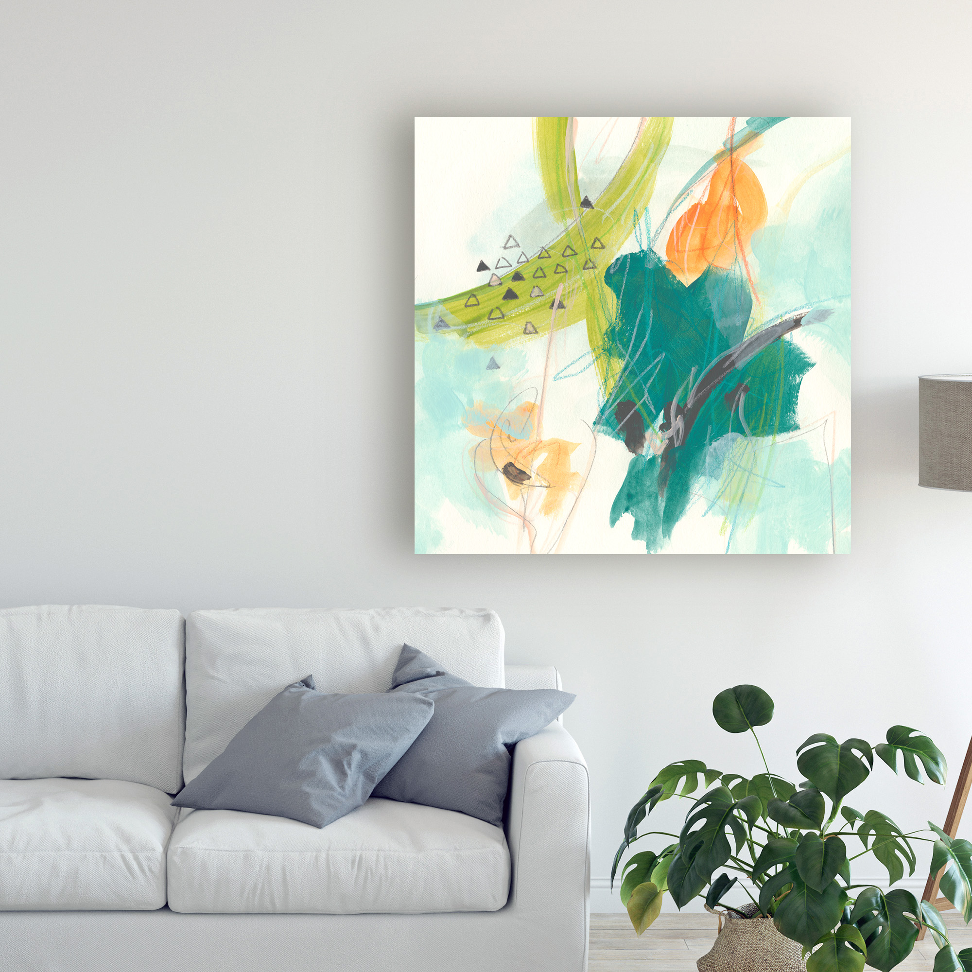 Trademark Fine Art 'Skipping Stones I' Canvas Art by June Erica Vess