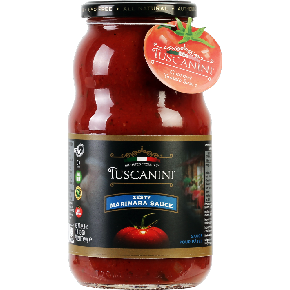 Tuscanini Zesty Marinara Sauce 24.3 oz (pack of 3)