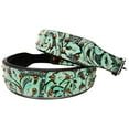 thumbnail image 2 of Medium 17''- 21'' Dog Puppy Collar Genuine Cow Leather Padded Canine  60106, 2 of 2