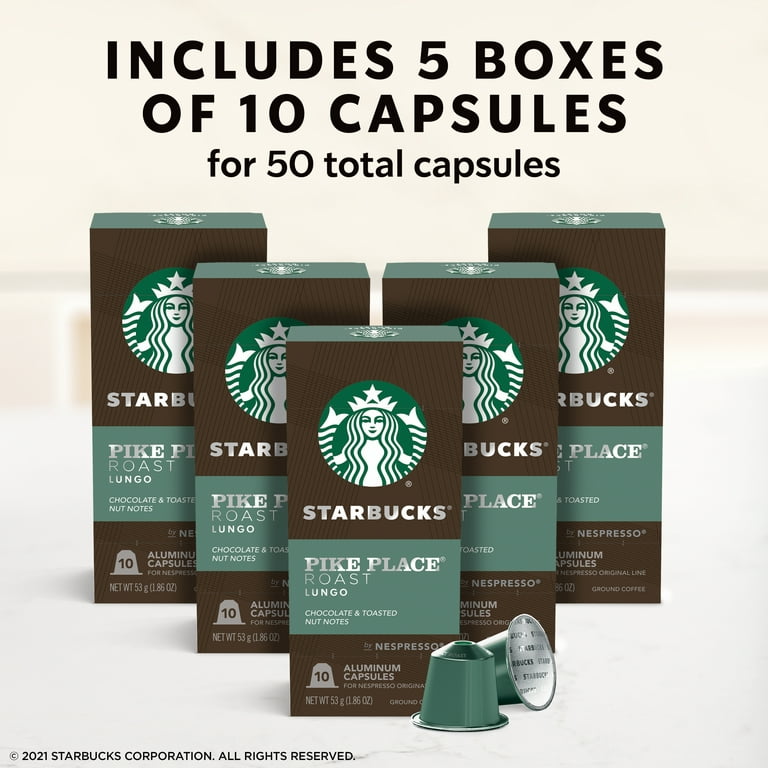 Starbucks 5 Flavor Assortment Nespresso Coffee Capsules 1 Box Open 2 Cups  To Try