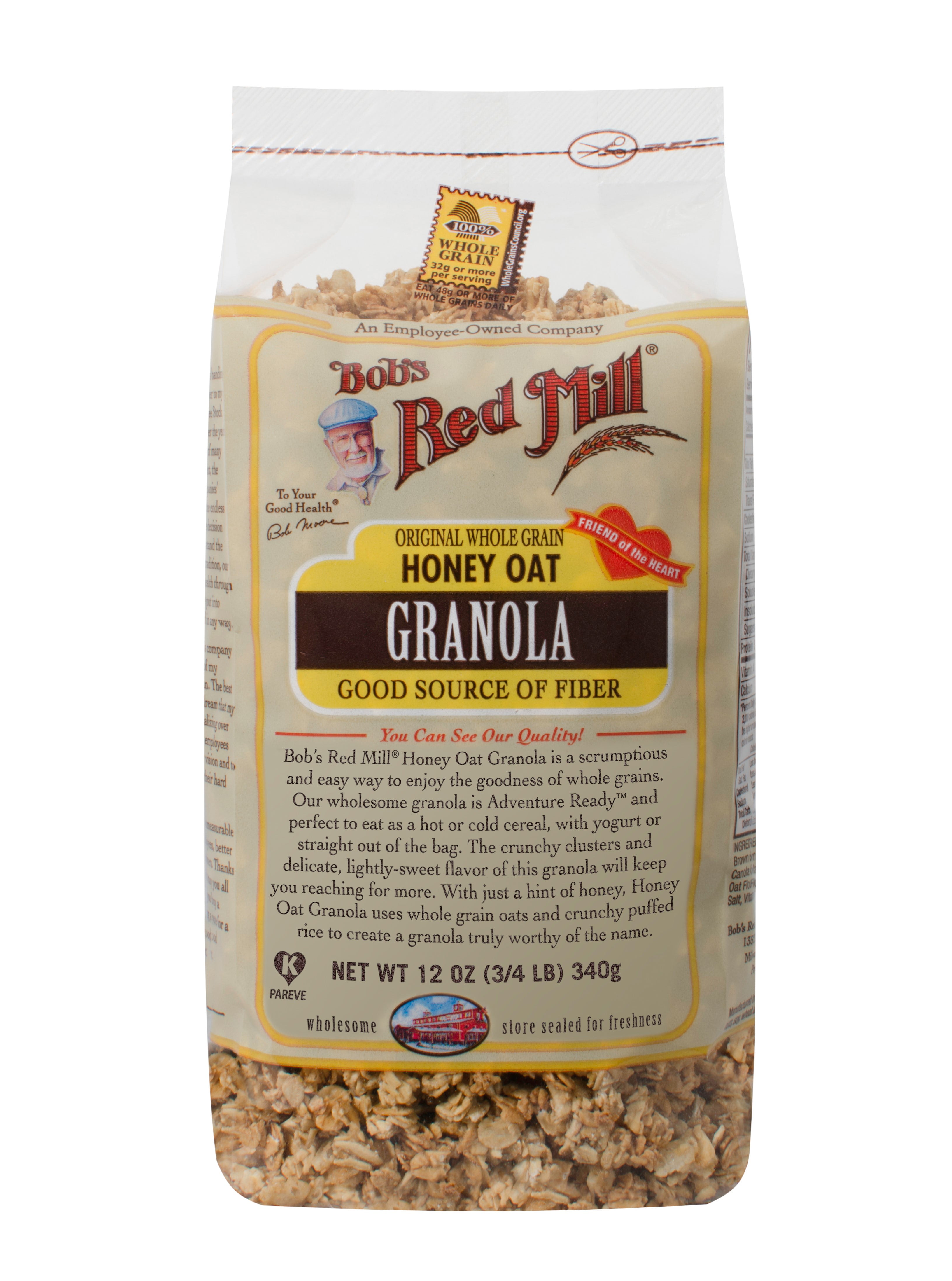 Bob's Red Mill Granola Whole Grain Honey Oat Granola, 12.0 OZ Walmart