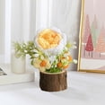 thumbnail image 1 of Crochet Rose Flowers Artificial Potted Plants For Office Desk Car Dashboard Decor Gifts For Women Handmade Knitted Flowers Home Decoration, 1 of 6