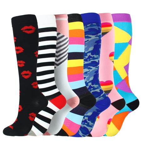 DNAKEN (8 pairs) Compression Socks for Women & Men Circulationis Best Support for Athletic Running,Hiking,Nursing compression socks women compression socks for women plus size