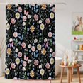 thumbnail image 6 of Shower Curtain Flowers Butterfly Shower Curtains for Bathroom Decor, Waterproof Polyester Shower Curtain Set with Hooks, Small Stall Size 36" x 72" Spring Floral Green Leaf, 6 of 9