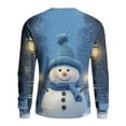 thumbnail image 5 of Men's Christmas Printed Crewneck Long Sleeve Ribbed Knit Pullover Sweater with Snowflake Pattern, Relaxed Fit Casual Business Knitwear for Holidays and Everyday,Multicolor,S, 5 of 5