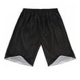 thumbnail image 5 of TopTie Men\'s Long Mesh Short 7" Men Shorts, Reversible Basketball Short sDouble sided S-2XL-black/red-L, 5 of 7