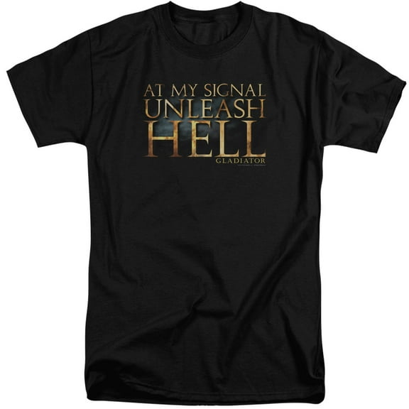 Gladiator Unleash Hell Adult Tall T-Shirt Black