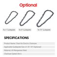 thumbnail image 2 of HLONK Chain for 8-inch Guideplate Electric Chainsaw  Chains Replacement Accessories, 2 of 7