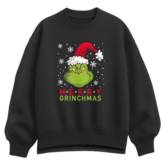 The Grinch - Merry Grinchmas - Women's Oversized Fleece Crew Sweatshirt