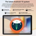 thumbnail image 2 of 2026 Android 15 Tablet 10.1 Inch, Octa-Core, 128GB ROM, Widevine L1, WiFi 6, Bluetooth 5.3 for Student and Worker,Black, 2 of 7