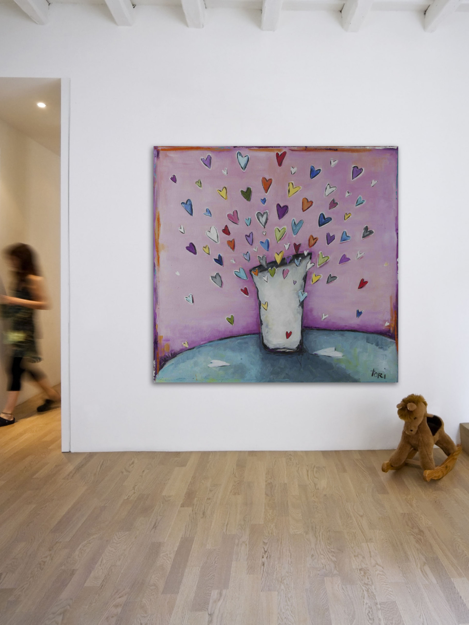 Marmont Hill "Filled to the Brim With Love" by Tori Campisi Painting Print on Canvas