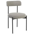 thumbnail image 5 of Safavieh Andrean Modern Metal and Fabric Dining Side Chairs, Gray / Black (Set of 2), 5 of 8
