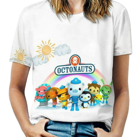The Octonauts Womens T-Shirt Round Neck Short Sleeve Tee Shirts Summer Breathable Tops Blouse S