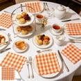 thumbnail image 2 of JHyouerji Disposable Paper Napkins Thick Absorbent Check Pattern Party Table Tissue Orange for BBQ Birthday Picnic Casual Gathering, 2 of 6