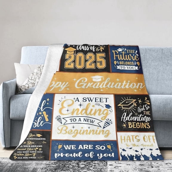 2025 Graduation Gifts Blanket,Graduation Gifts for Her/Him, Class of 2025 High /College/Masters Degree/Doctorate/PHD Gifts 50x40